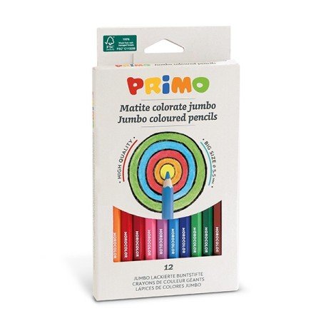 12 lápices de colores jumbo