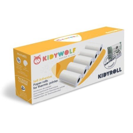 Papel térmico adhesivo (5 rollos)