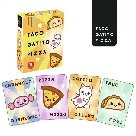 Juego de cartas taco, gatito, pizza