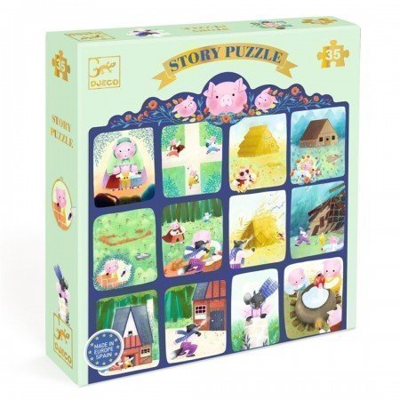 Puzzle Cuentos Los 3 cerditos 35p.