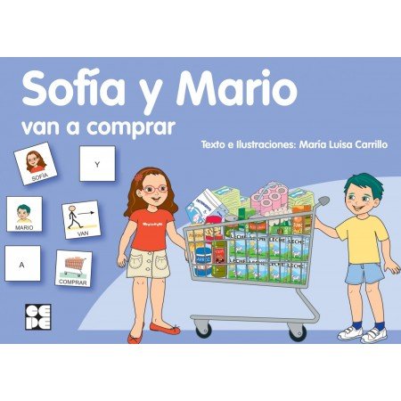 Sofia y Mario van a comprar. Pictogramas