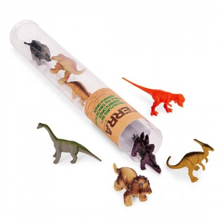 Tubo de 8 dinosaurios 6-11 cm