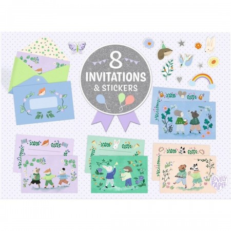 Pack invitaciones fanfarria de animales