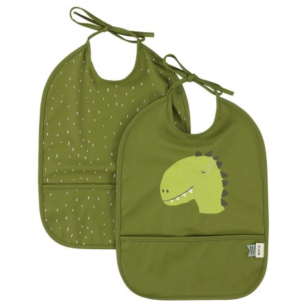 Babero impermeable 2-pack - Mrs. Dino