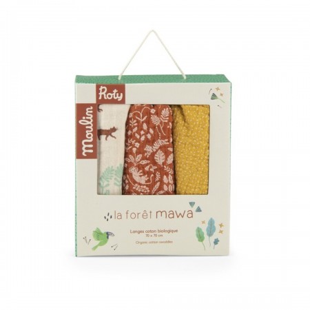 Juego de 3 muselinas Forêt Mawa