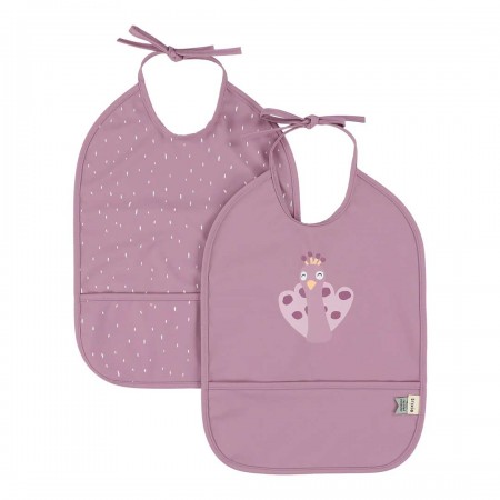 Babero impermeable 2-pack - Pavo real