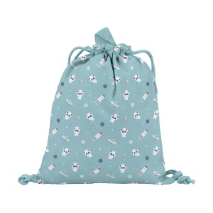 Mochila Saco Tela Pandas in...