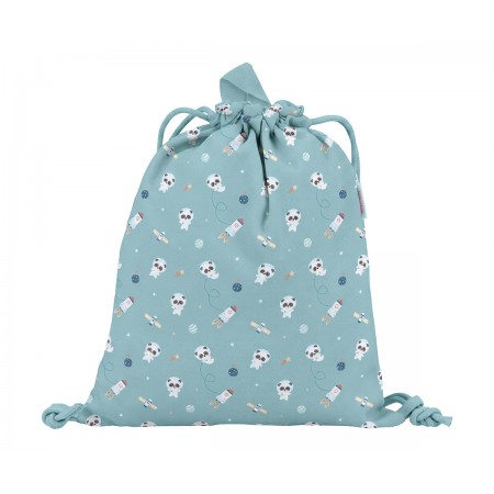Mochila Saco Tela Pandas in Space