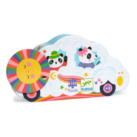 Puzzle Silueta Coche nube
