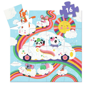 Puzzle Silueta Coche nube 2